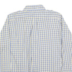 CHAPS Mens Yellow & Blue Check Shirt L Casual Cotton Blend Long Sleeve Button