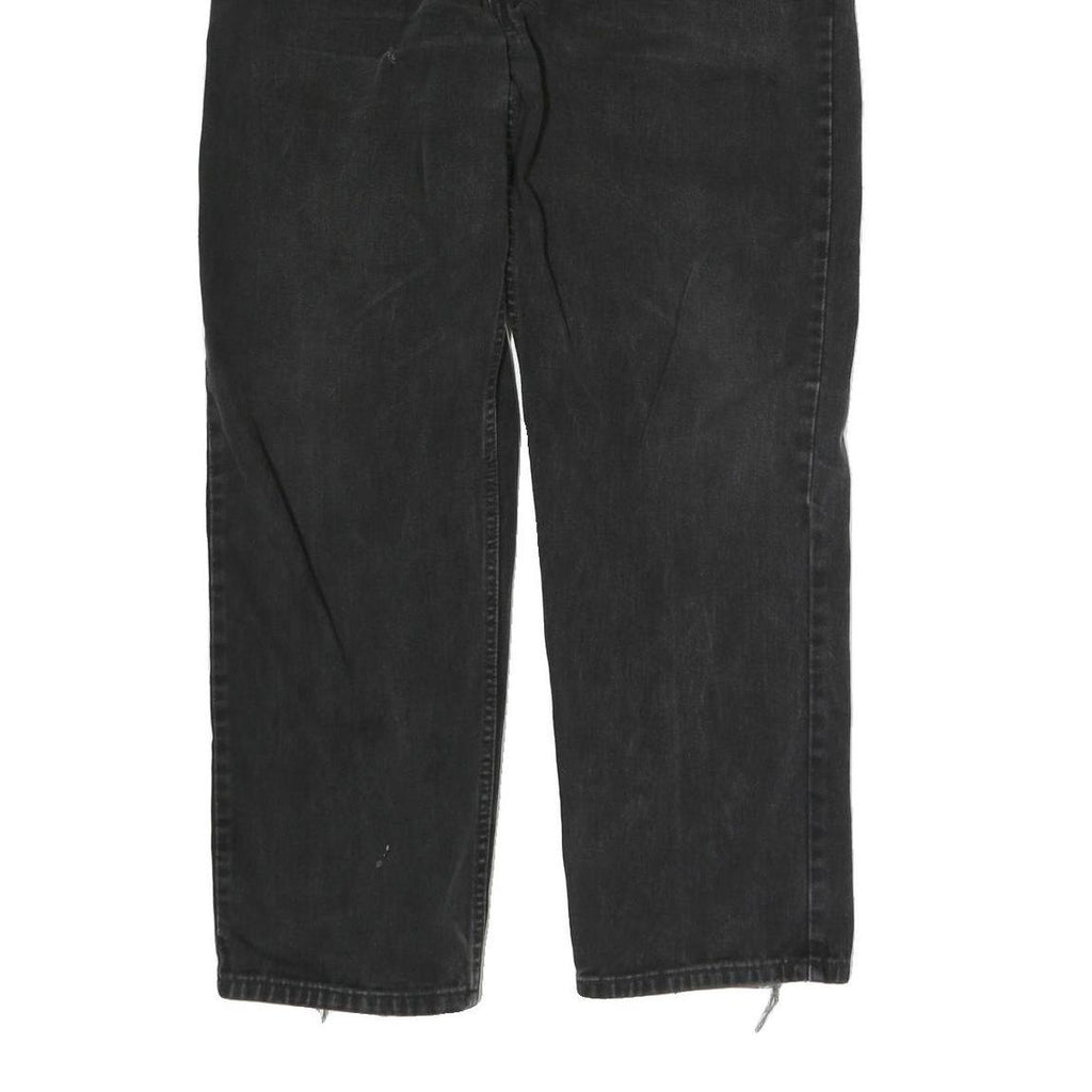 LEVI'S Mens Black Regular Fit Straight Denim Jeans W34 L29 Classic Zip Closure