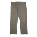 DICKIES Mens Cotton Blend Brown Regular Straight Trousers W36 L29 Workwear Zip