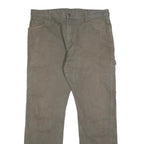 DICKIES Mens Cotton Blend Brown Regular Straight Trousers W36 L29 Workwear Zip
