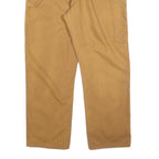 DICKIES Mens Cotton Beige Regular Straight Trousers W42 L32 Workwear Durable Zip