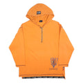 KICKDOWN Mens Orange Hoodie M Cotton Blend ¼ Zip Graphic Print