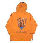 KICKDOWN Mens Orange Hoodie M Cotton Blend ¼ Zip Graphic Print