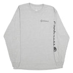 CARHARTT Mens Grey Long Sleeve Crew Neck Cotton Blend Logo Graphic L