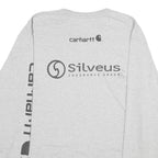 CARHARTT Mens Grey Long Sleeve Crew Neck Cotton Blend Logo Graphic L