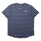 NIKE Mens Blue & White Stripe Graphic T-Shirt XL Short Sleeve Crew Neck