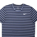 NIKE Mens Blue & White Stripe Graphic T-Shirt XL Short Sleeve Crew Neck