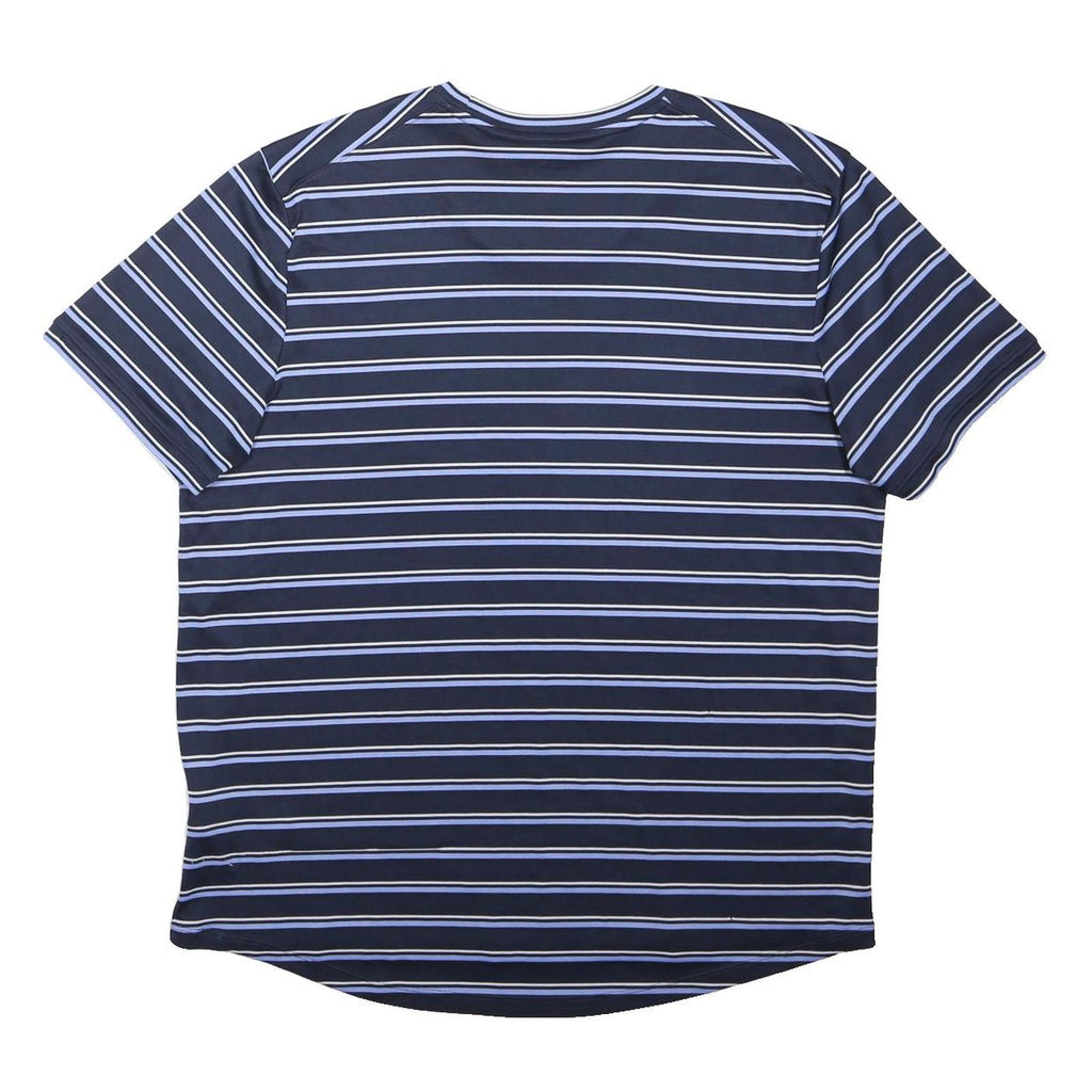 NIKE Mens Blue & White Stripe Graphic T-Shirt XL Short Sleeve Crew Neck