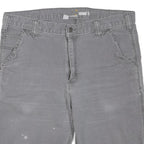 CARHARTT Mens Grey Casual Relaxed Fit Cotton Blend Shorts L W36 Workwear Durable