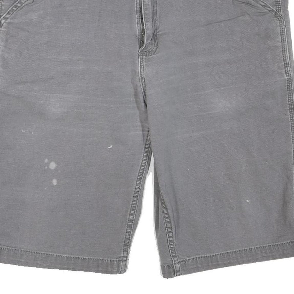 CARHARTT Mens Grey Casual Relaxed Fit Cotton Blend Shorts L W36 Workwear Durable