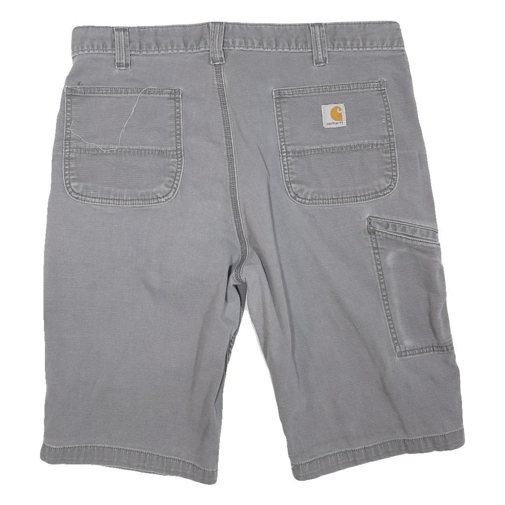 CARHARTT Mens Grey Casual Relaxed Fit Cotton Blend Shorts L W36 Workwear Durable