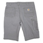 CARHARTT Mens Grey Casual Relaxed Fit Cotton Blend Shorts L W36 Workwear Durable