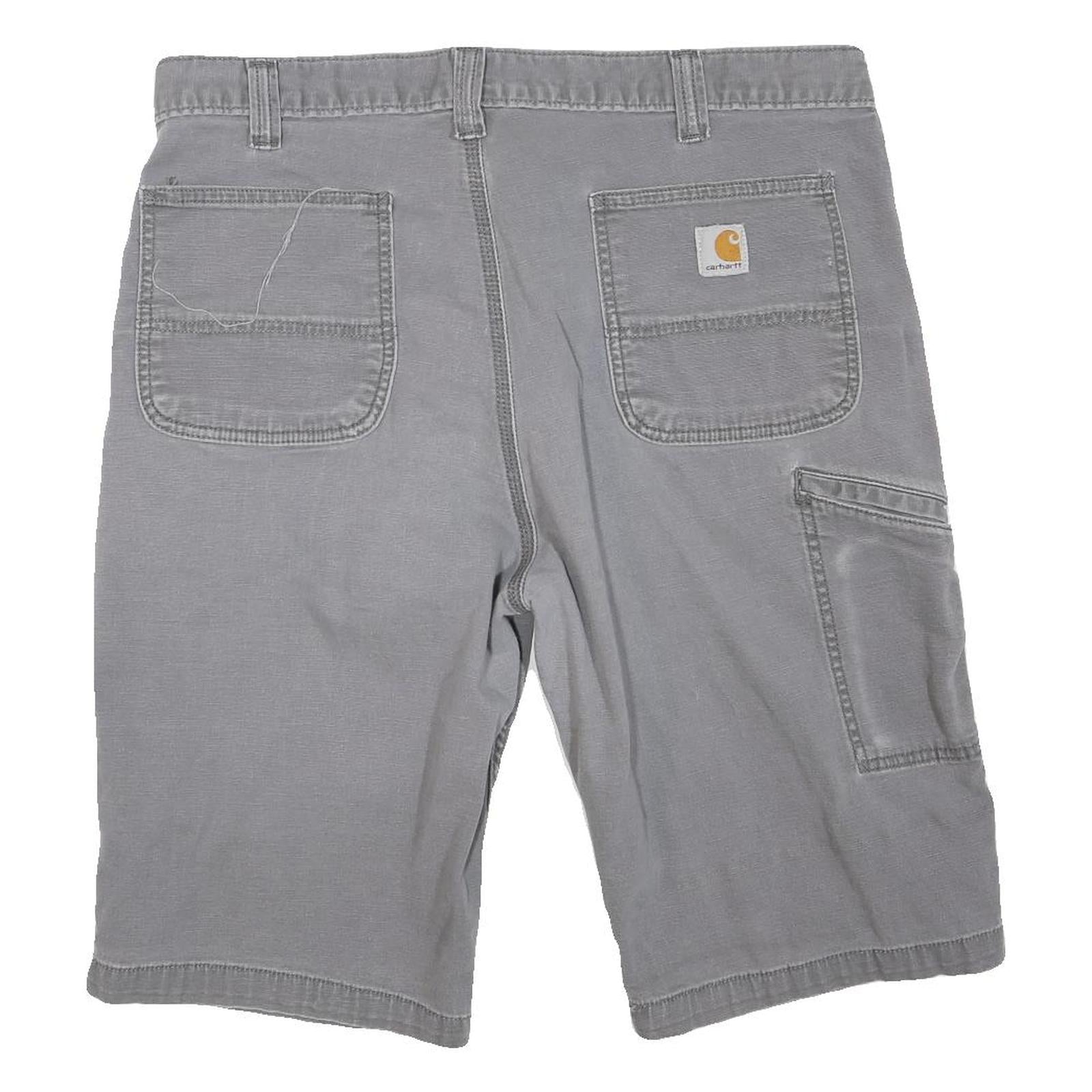 CARHARTT Mens Grey Casual Relaxed Fit Cotton Blend Shorts L W36 Workwear Durable