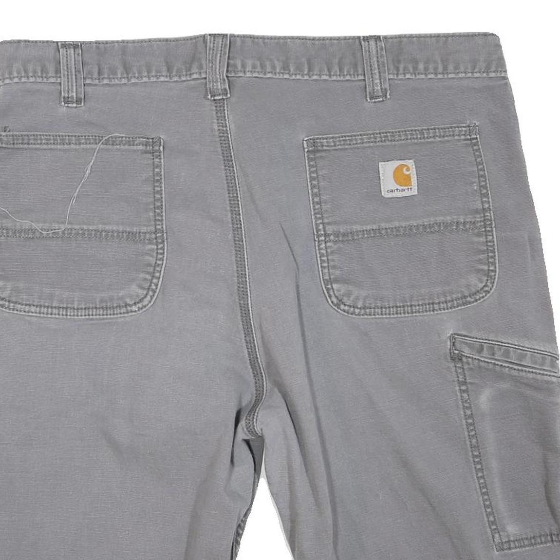 CARHARTT Mens Grey Casual Relaxed Fit Cotton Blend Shorts L W36 Workwear Durable
