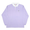 MURPHY & NYE Mens Lilac & White Long Sleeve Plain XL Cotton Polo Shirt