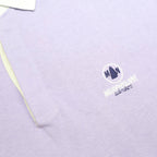 MURPHY & NYE Mens Lilac & White Long Sleeve Plain XL Cotton Polo Shirt