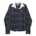 LA MARTINA Womens Blue & Yellow Check Shirt XL Embroidered Crest Button Collar