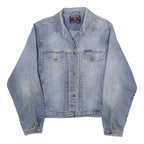 DENIM Womens Blue Button Cotton Denim Jacket S Classic Plain Casual Wear