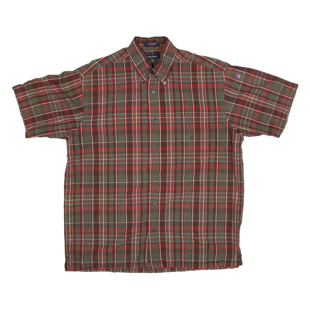 NAUTICA Mens Shirt Green Check M