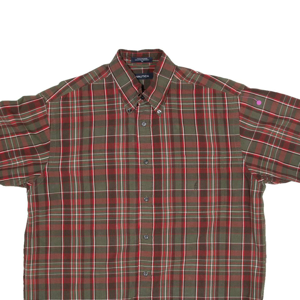 NAUTICA Mens Shirt Green Check M