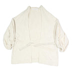 SUNDRESS Womens Cream Jacket XS Polyester Blend Plain Drawstring Casual