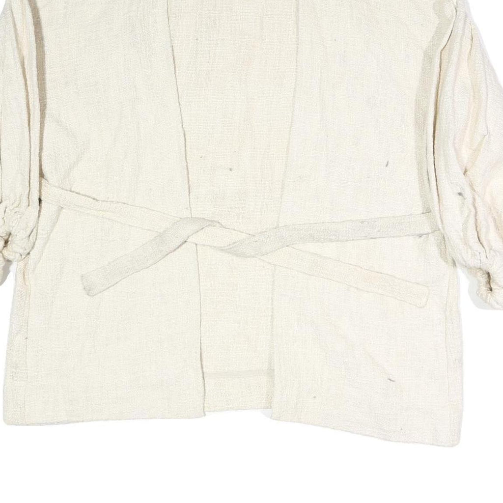 SUNDRESS Womens Cream Jacket XS Polyester Blend Plain Drawstring Casual