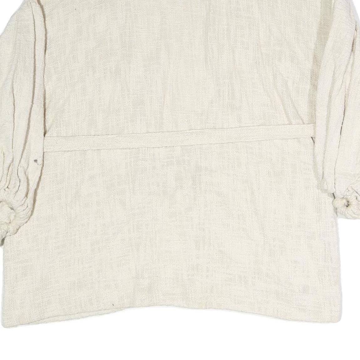 SUNDRESS Womens Cream Jacket XS Polyester Blend Plain Drawstring Casual