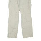 Mens Cotton Blend Beige Regular Fit Zip Cargo Trousers W30 L31 Utility Pockets