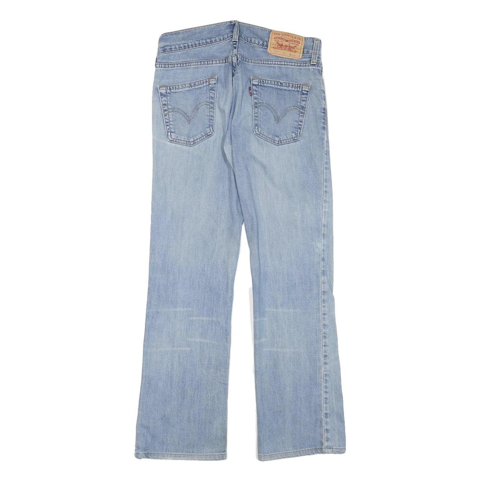 LEVI'S Womens Regular Fit Blue Denim Medium Wash W29 L29 Classic Jeans Zip