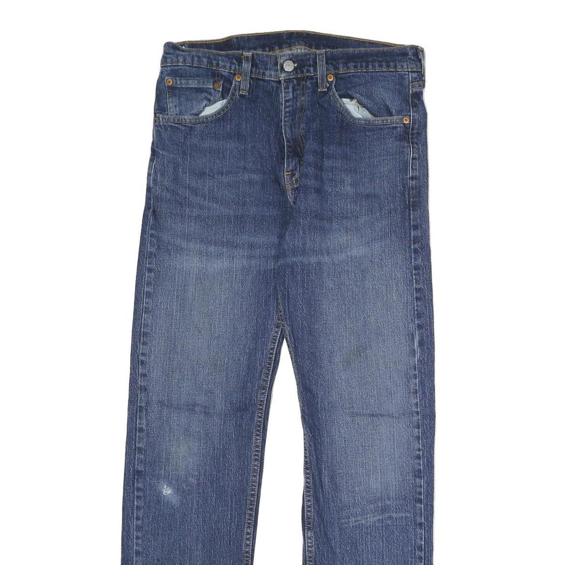 LEVI'S 505 Mens Jeans Blue Regular Straight Denim Medium W32 L32 Classic Zip Fit