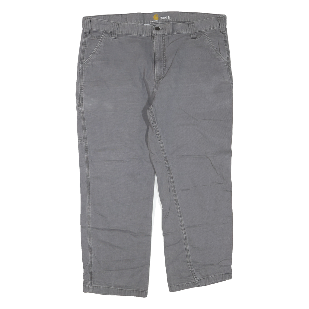 CARHARTT Mens Regular Grey Jeans Denim W42 L30 Relaxed Fit Workwear Zip Fly