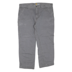 CARHARTT Mens Regular Grey Jeans Denim W42 L30 Relaxed Fit Workwear Zip Fly
