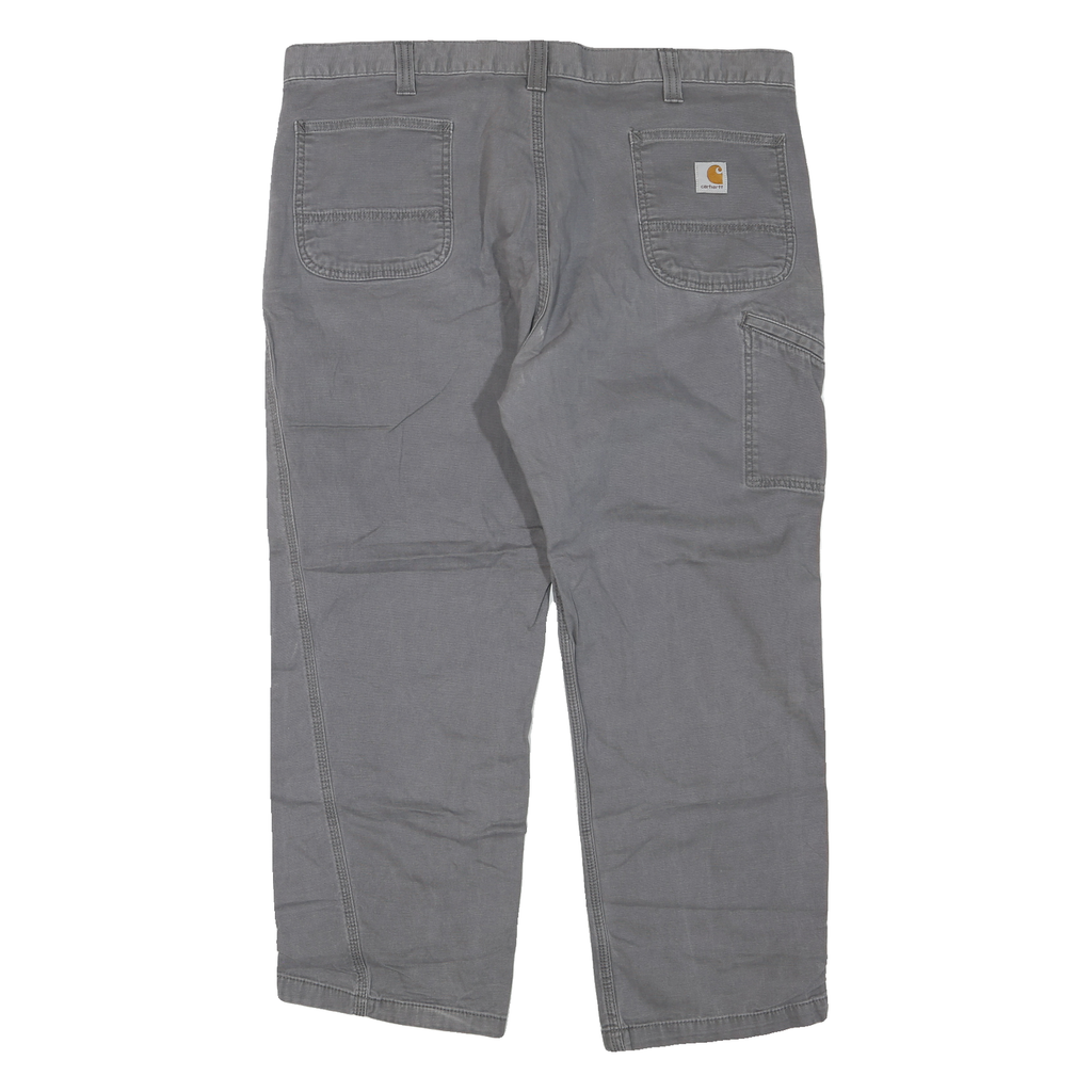 CARHARTT Mens Regular Grey Jeans Denim W42 L30 Relaxed Fit Workwear Zip Fly