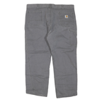 CARHARTT Mens Regular Grey Jeans Denim W42 L30 Relaxed Fit Workwear Zip Fly