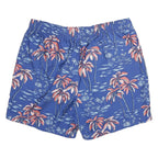 NAUTICA Mens Shorts Blue & Coral Palm Tree Print L W32 Summer Beach Swimwear