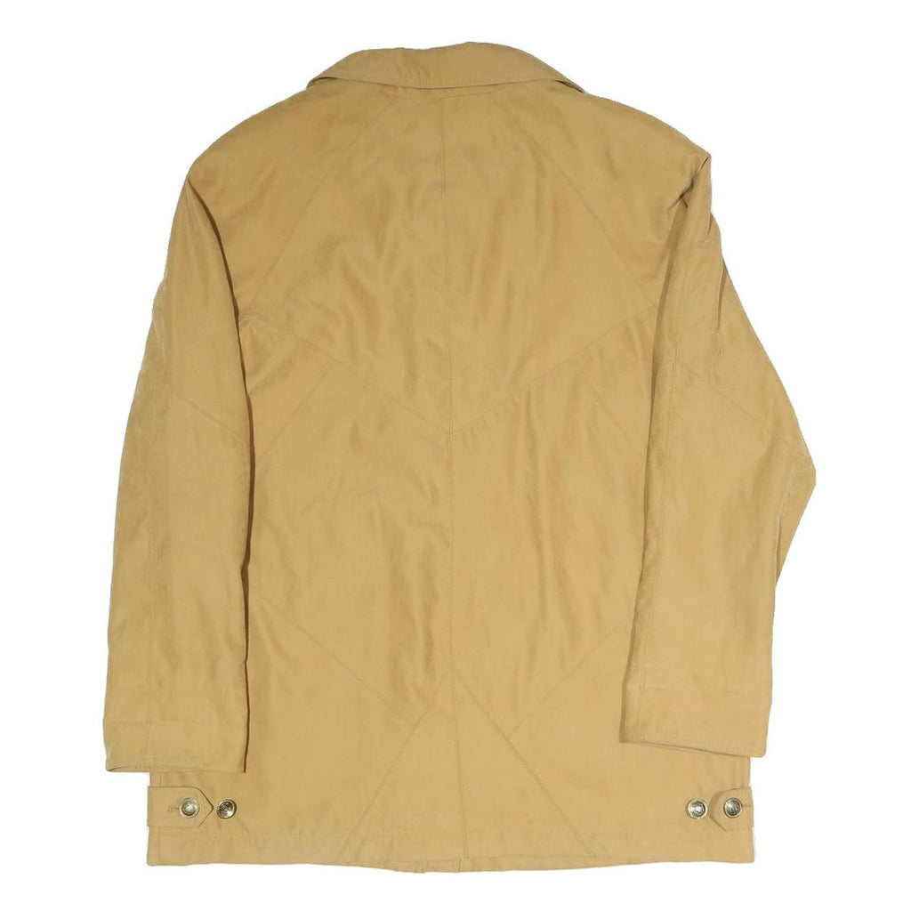 LINEA NUOVA Womens Beige Button Jacket XL Polyester Blend Plain Classic Stylish