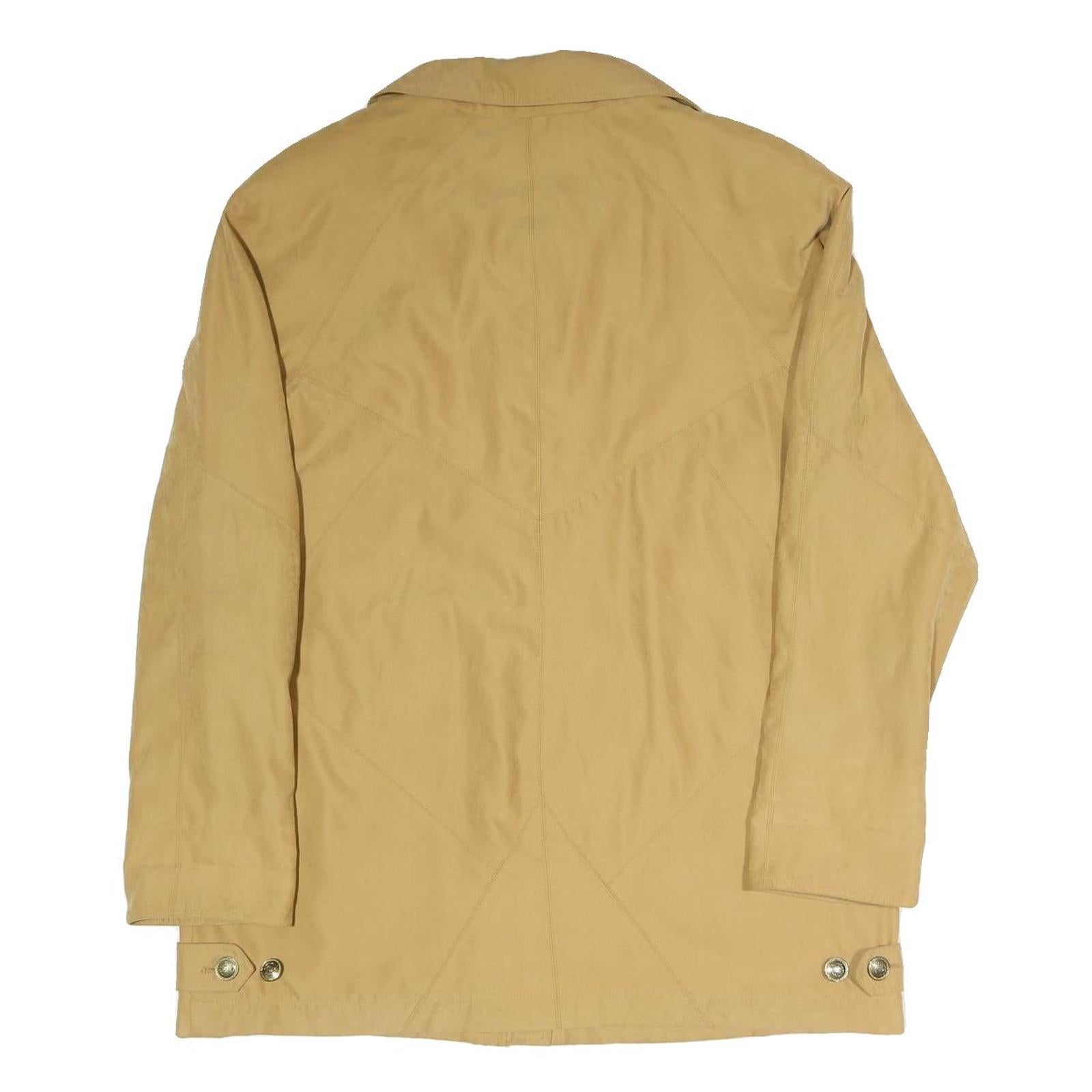 LINEA NUOVA Womens Beige Button Jacket XL Polyester Blend Plain Classic Stylish