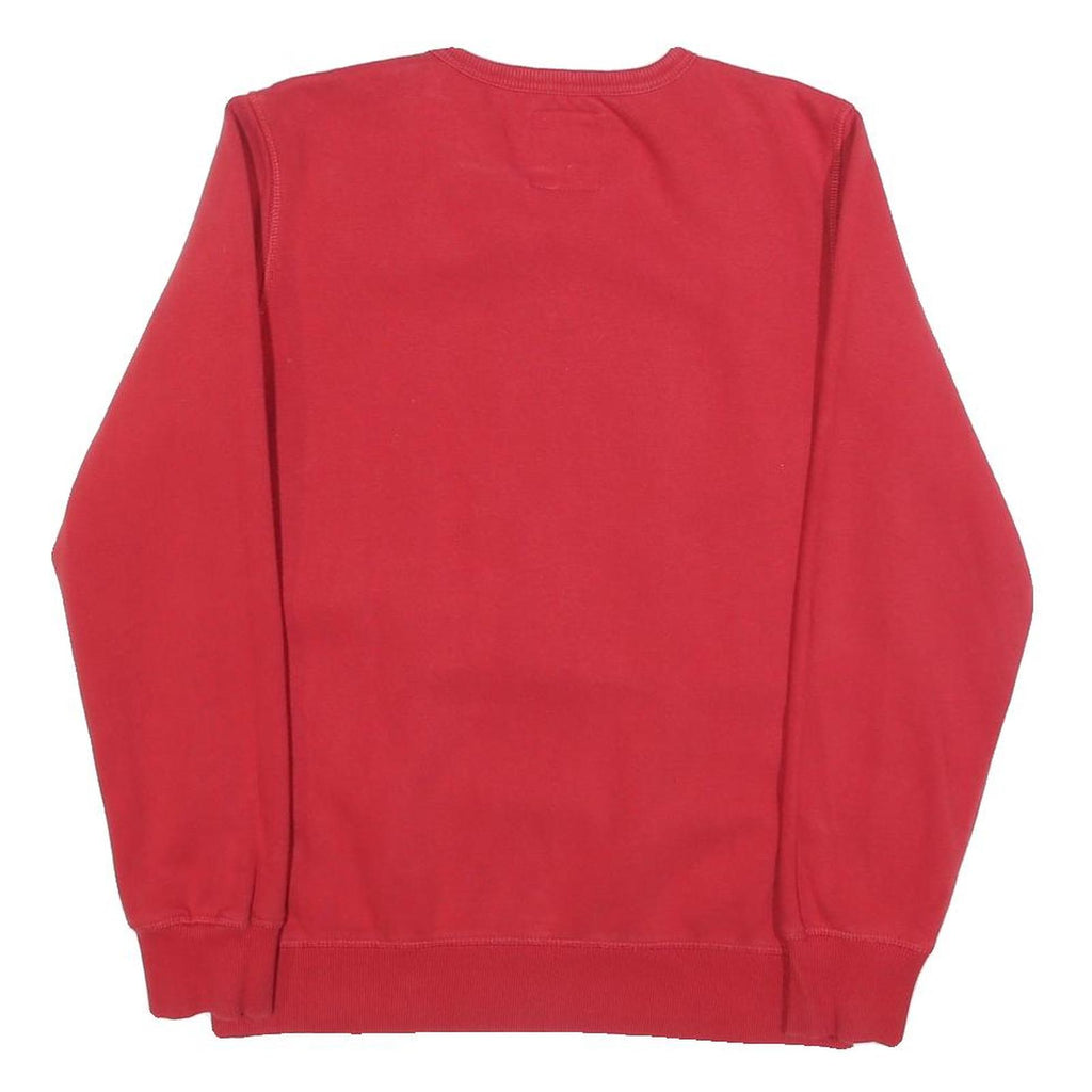 LEVI'S Boys Red XL Sweatshirt Cotton Blend Crew Neck Logo Print Pullover