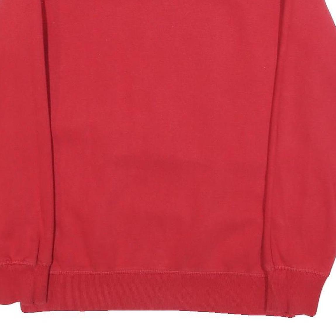 LEVI'S Boys Red XL Sweatshirt Cotton Blend Crew Neck Logo Print Pullover