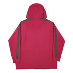 REEBOK Mens Red & Grey Zip Hooded Jacket XL Polyester Blend Athletic Fit