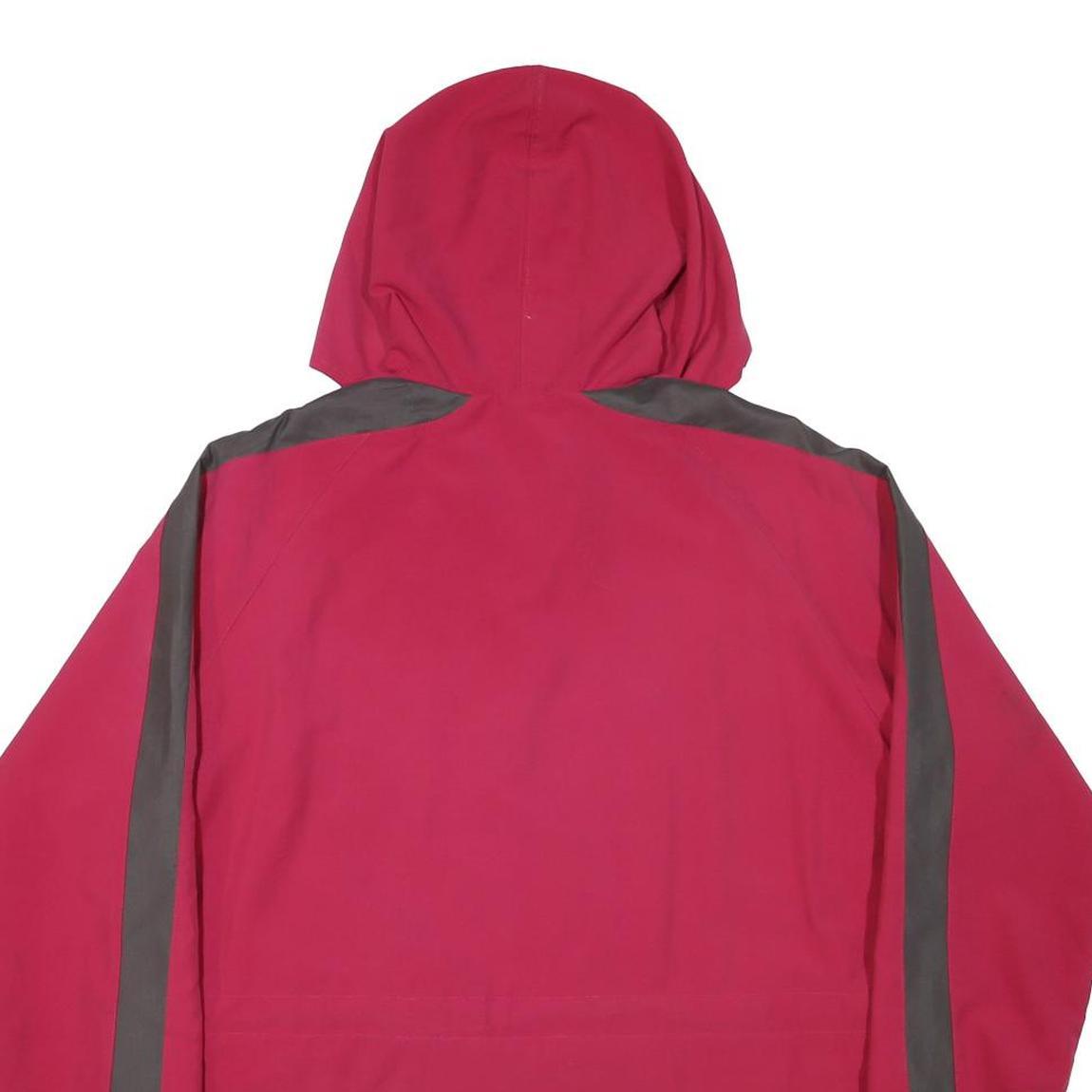 REEBOK Mens Red & Grey Zip Hooded Jacket XL Polyester Blend Athletic Fit