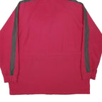 REEBOK Mens Red & Grey Zip Hooded Jacket XL Polyester Blend Athletic Fit