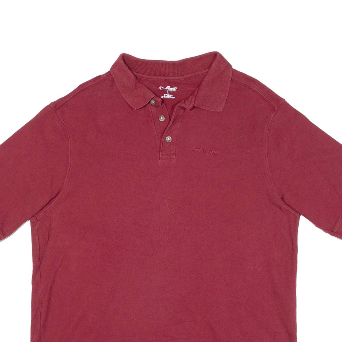 CARHARTT Mens Polo Shirt Maroon L
