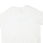 LEVI'S Mens White Graphic T-Shirt XL Short Sleeve Crew Neck Cotton Blend Casual