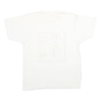 SCREEN STARS Mens White Graphic T-Shirt L Short Sleeve Crew Neck Puzzle Design