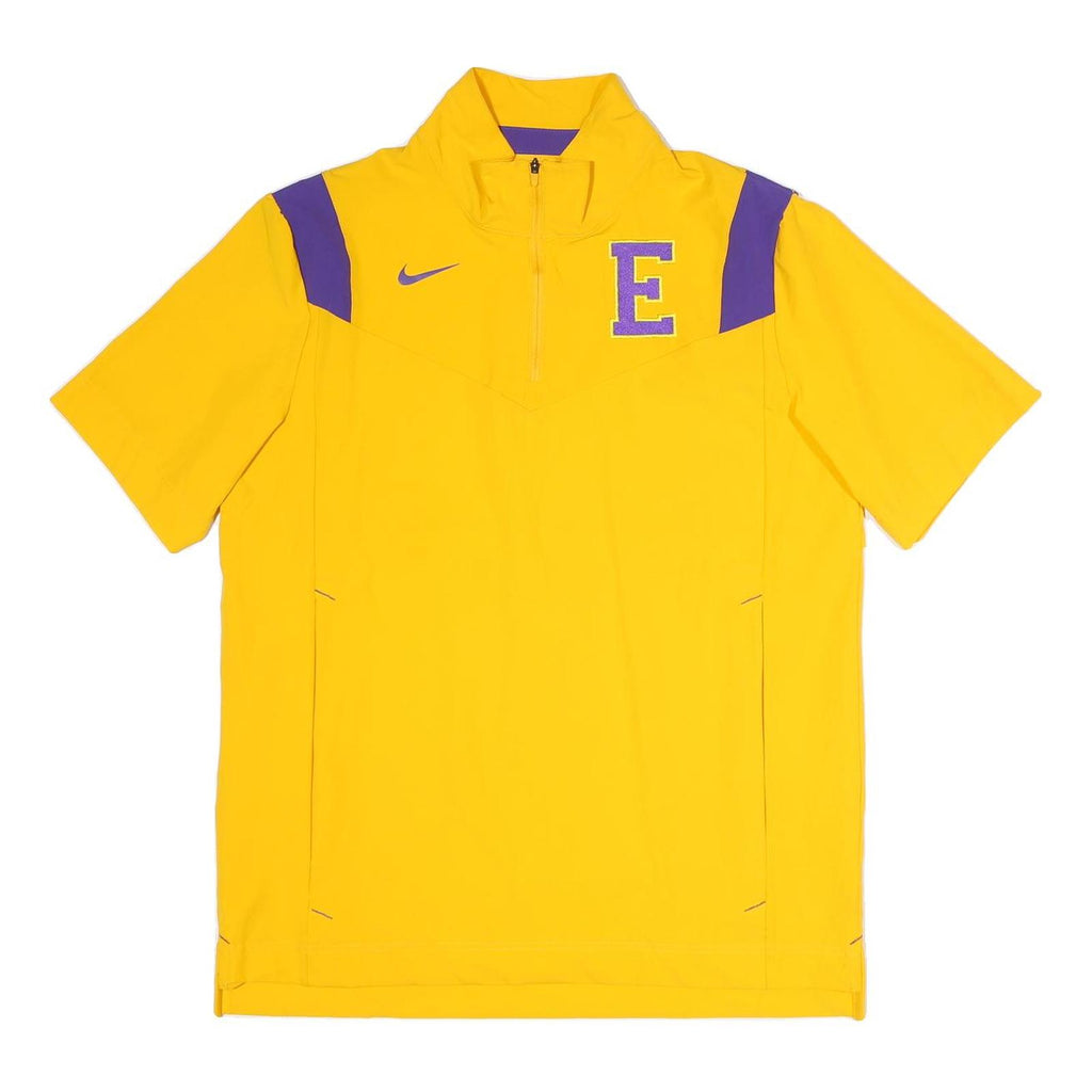 NIKE Mens Yellow & Purple Logo Zip Jacket M Polyester Short Sleeve Sports