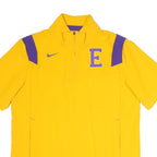 NIKE Mens Yellow & Purple Logo Zip Jacket M Polyester Short Sleeve Sports