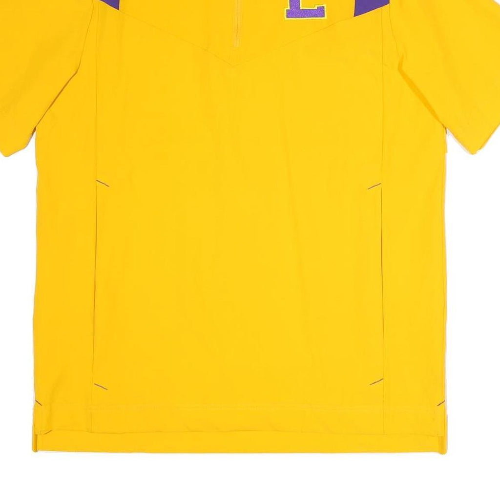 NIKE Mens Yellow & Purple Logo Zip Jacket M Polyester Short Sleeve Sports