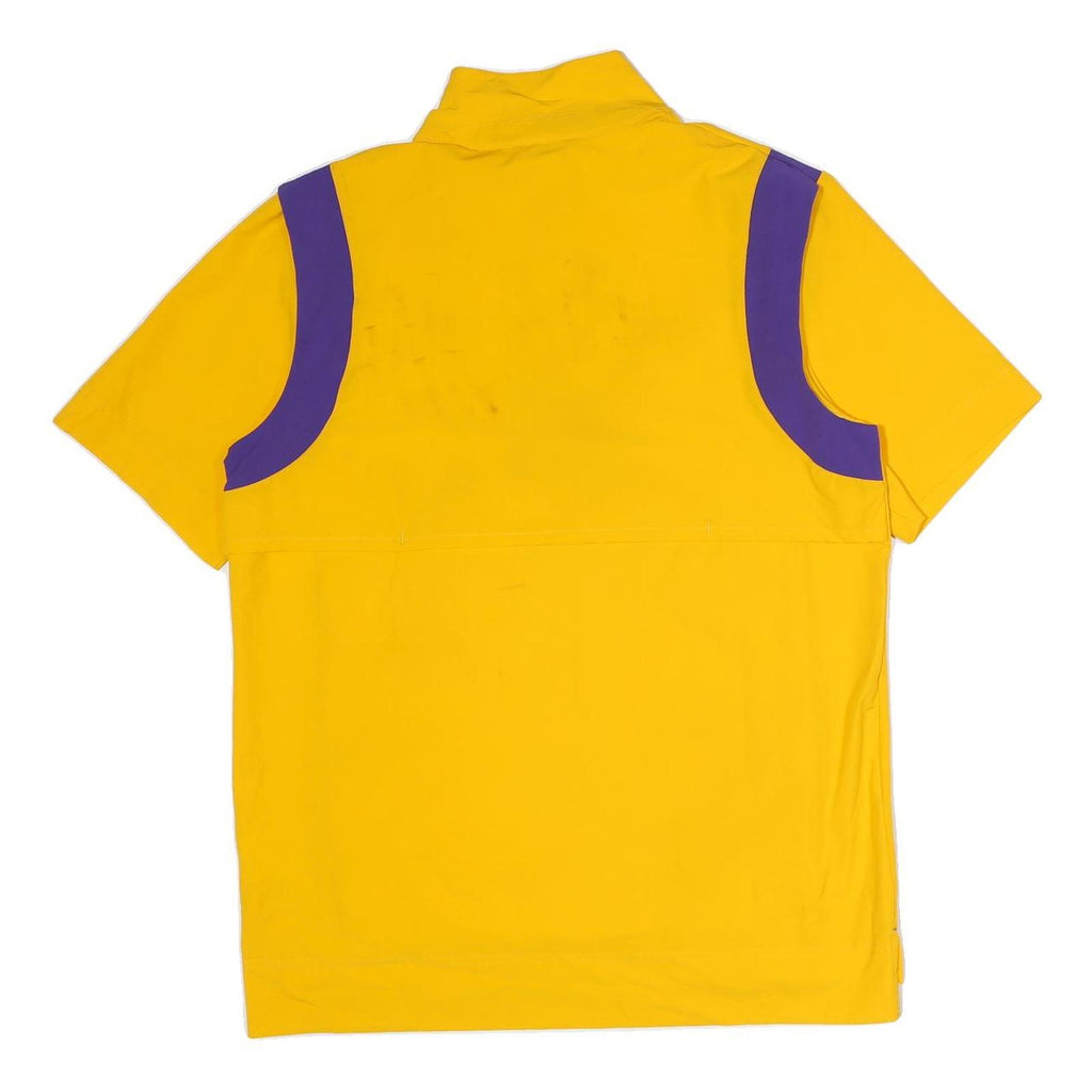 NIKE Mens Yellow & Purple Logo Zip Jacket M Polyester Short Sleeve Sports