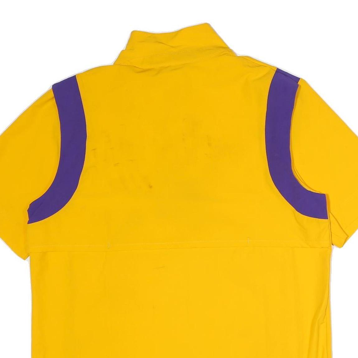 NIKE Mens Yellow & Purple Logo Zip Jacket M Polyester Short Sleeve Sports